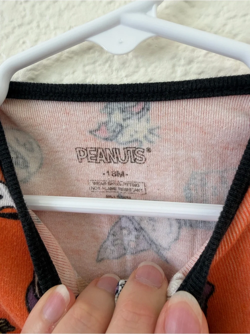 Peanuts Footless zipper Pajama